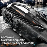 JJRC Q183 RC Tank Amphibious Tracked Tank Remote Control All Terrain Truck Climbing Off-Road Vehicle Waterproof Toy Kid Gifts