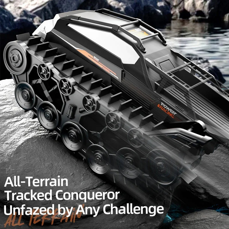 JJRC Q183 RC Tank Amphibious Tracked Tank Remote Control All Terrain Truck Climbing Off-Road Vehicle Waterproof Toy Kid Gifts