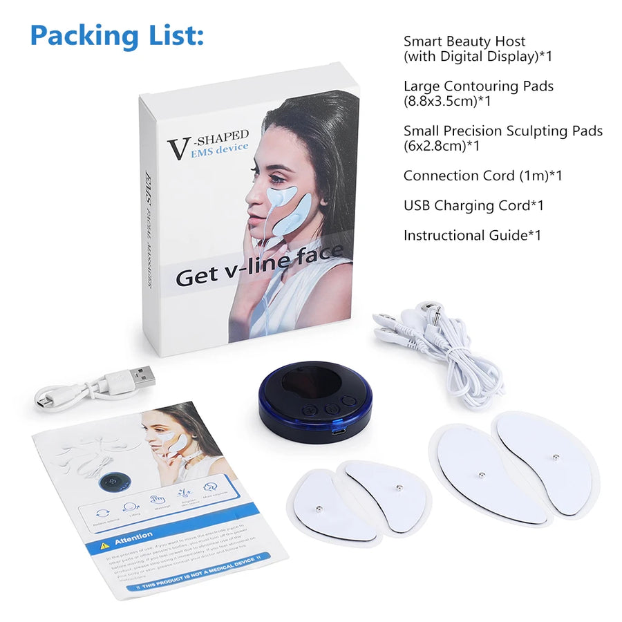 Microcurrent Face Lift Device | EMS Muscle Stimulator | Skin Tightening & Anti-Wrinkle