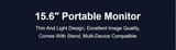 15.6-Inch Portable Monitor | HD 1366x768 | For Laptop, Xbox, PS4/5 & Switch