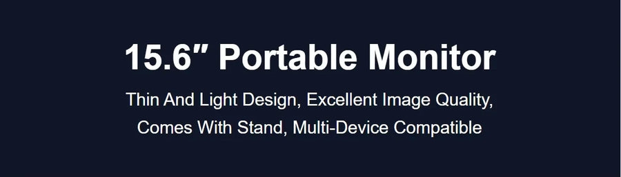 15.6-Inch Portable Monitor | HD 1366x768 | For Laptop, Xbox, PS4/5 & Switch