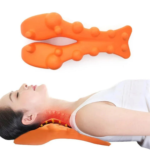 Cervical Neck Stretcher & Shoulder Massager | Trigger Point Relief | Portable Device