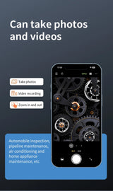 HD Endoscope Inspection Camera | IP67 Waterproof | 8 LED | Type-C & iOS | Car Sewer Pipeline Borescope