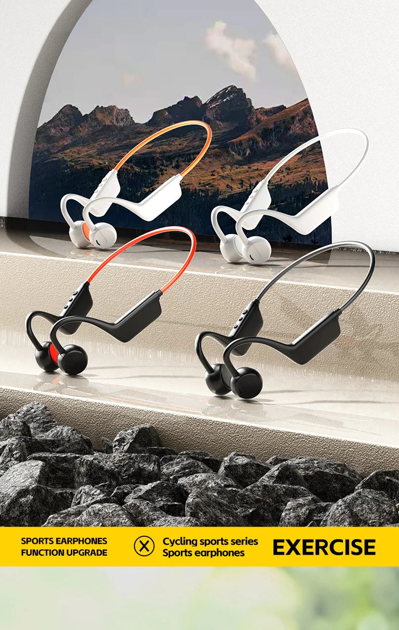 Conduction Headset Bluetooth 5.4 With Mic Waterproof Exercise Fitness Wireless Swimming Sports Headphone New 2026