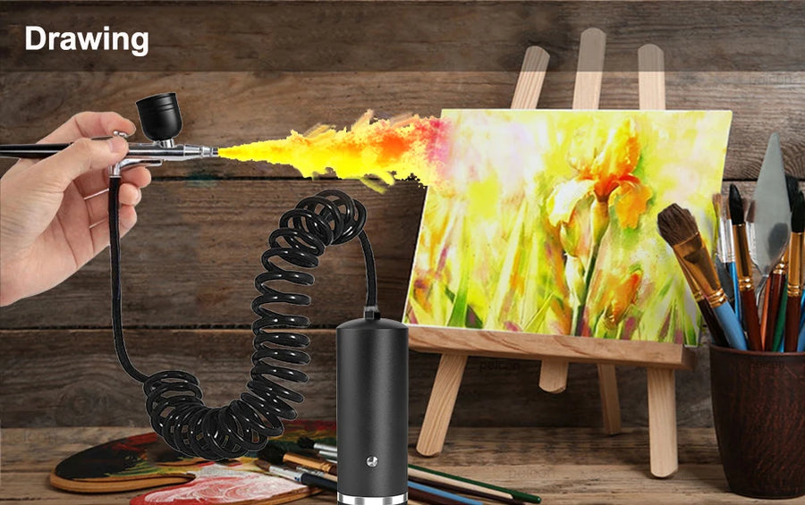 Cordless Airbrush Nail Machine | Wireless Nail Art Compressor & Varnish Sprayer