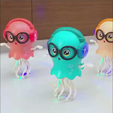 An Electrically-Powered Crawling Dancing Jellyfish Toy, An Octopus With Automatic Obstacle Sensor, Intelligent LED Lights and Mu