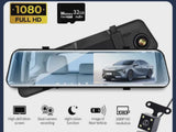 1080P HD Rearview Mirror Car DVR Dual Dash Cam Camera Front Rear Video Recorder